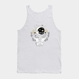 Spiritual Art, Meditation Design, Moon Artwork, Yoga Design Tank Top